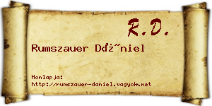 Rumszauer Dániel névjegykártya